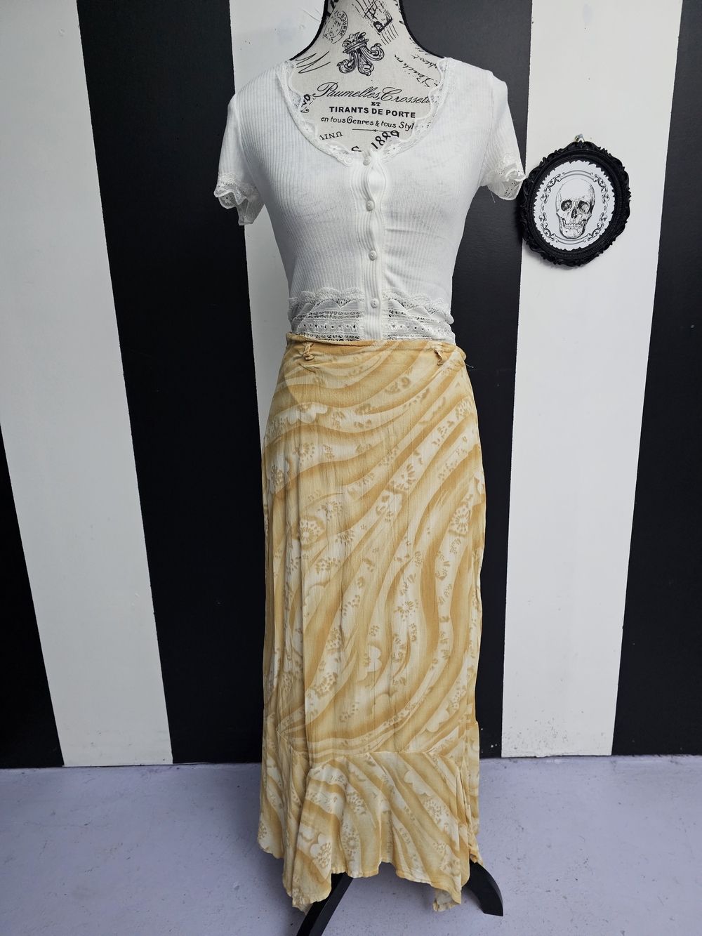 Y2kn Sandy Patterned Maxi Skirt
